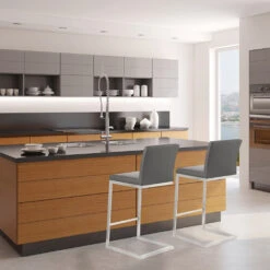 Atlantic Kunstleder Barhocker Gebürstet - Ace -Barhocker Welt ace chrom geburstet 6