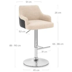 Stoffbarhocker Kunstleder - Dylan -Barhocker Welt barhocker kunstleder und stoff dylan 5