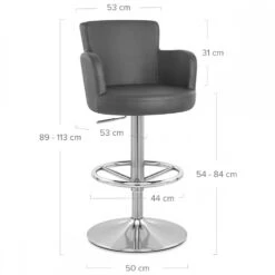 Atlantic Kunstleder Barhocker Gebürstet - Chateau 16 Atlantic Kunstleder Barhocker Gebürstet - Chateau -Barhocker Welt chateau gebursteter chrom 6