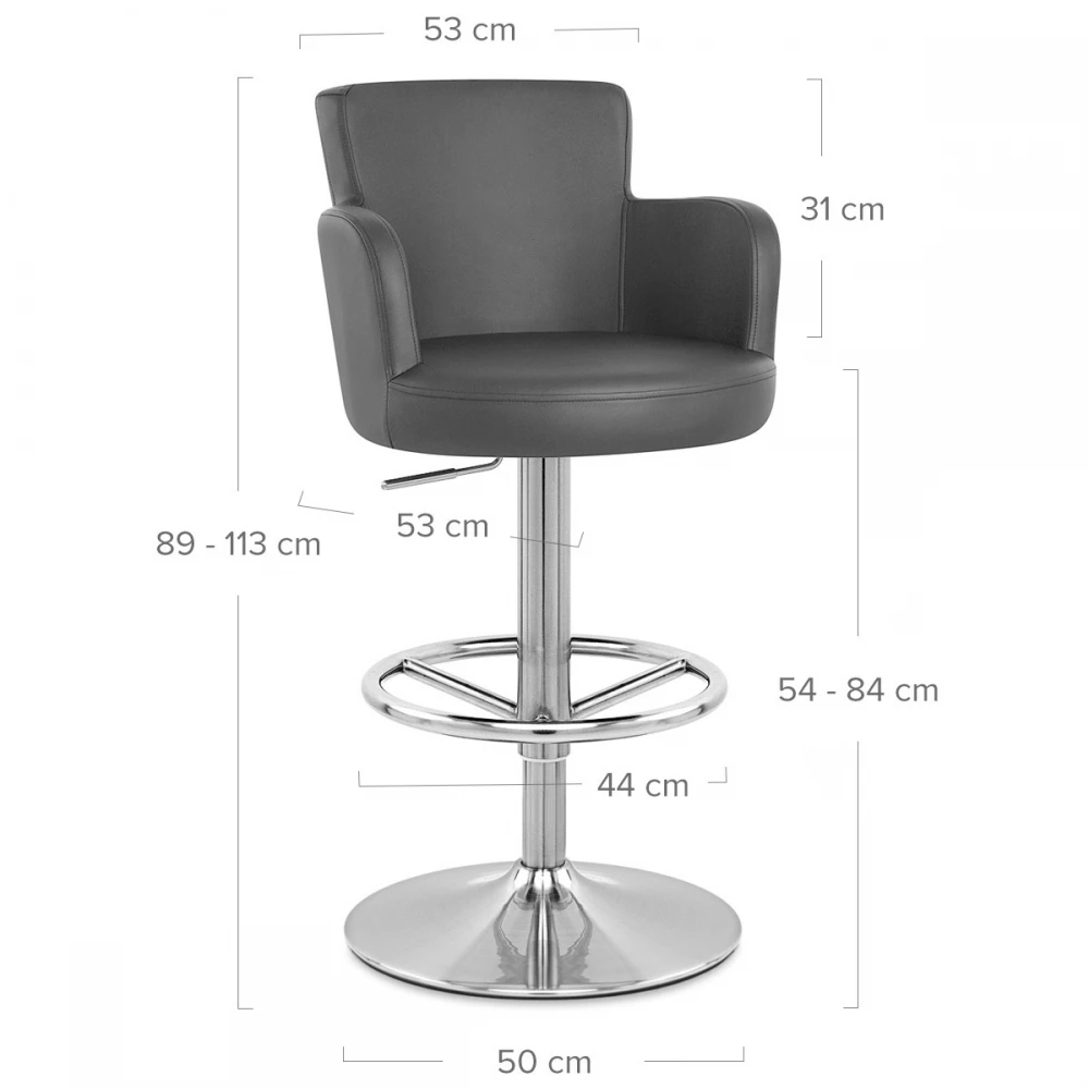 Atlantic Kunstleder Barhocker Gebürstet - Chateau 9 Atlantic Kunstleder Barhocker Gebürstet - Chateau – Bild 7