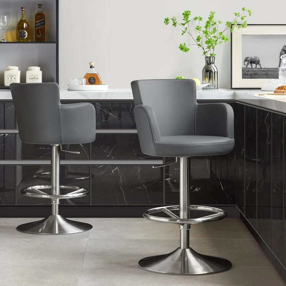 Atlantic Kunstleder Barhocker Gebürstet - Chateau 3 Atlantic Kunstleder Barhocker Gebürstet - Chateau