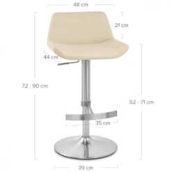 Atlantic Kunstleder Barhocker Gebürstet - Christiana 14 Atlantic Kunstleder Barhocker Gebürstet - Christiana -Barhocker Welt christiana gebursteter chrom 5