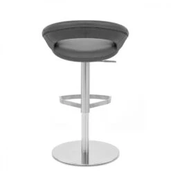 Atlantic Echtleder Barhocker Gebürstet - Crescent -Barhocker Welt crescent gepolstert echtleder 3