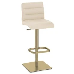 Echtleder Barhocker Gebürstet Gold - Lush