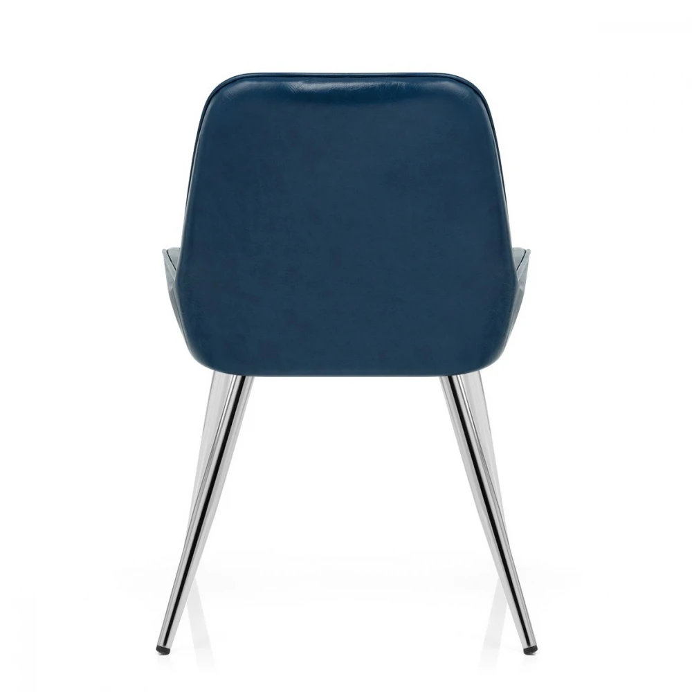 Kunstleder Esszimmerstuhl Antik Chrom - Lincoln 6 Kunstleder Esszimmerstuhl Antik Chrom - Lincoln – Bild 4