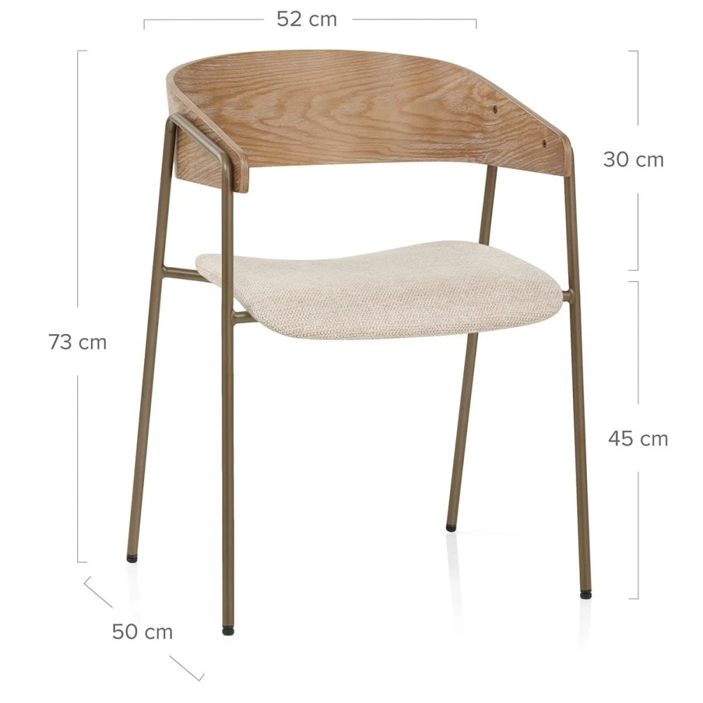 Esszimmerstuhl Stoff Eiche - Lauren 8 Esszimmerstuhl Stoff Eiche - Lauren – Bild 6