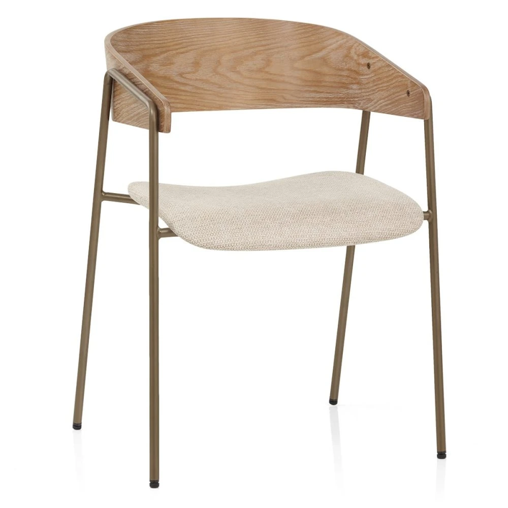 Esszimmerstuhl Stoff Eiche - Lauren 3 Esszimmerstuhl Stoff Eiche - Lauren