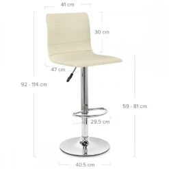 Atlantic Echtleder Barhocker Chrom - Fabio -Barhocker Welt fabio echtleder 5