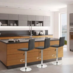 Atlantic Echtleder Barhocker Chrom - Fabio -Barhocker Welt fabio echtleder 7