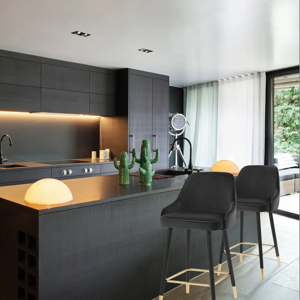 Samtbarhocker Gold - Glam 9 Samtbarhocker Gold - Glam – Bild 7