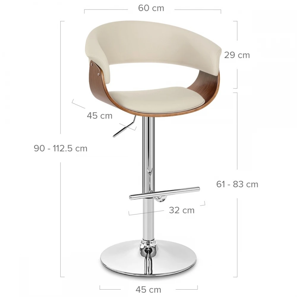 Atlantic Kunstleder Barhocker Walnuss - Grafton 8 Atlantic Kunstleder Barhocker Walnuss - Grafton – Bild 6