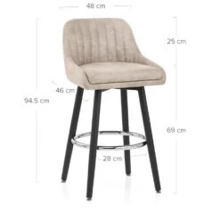 Wildlederimitat Barhocker - Hamilton -Barhocker Welt hamilton wildleder barhocker 5