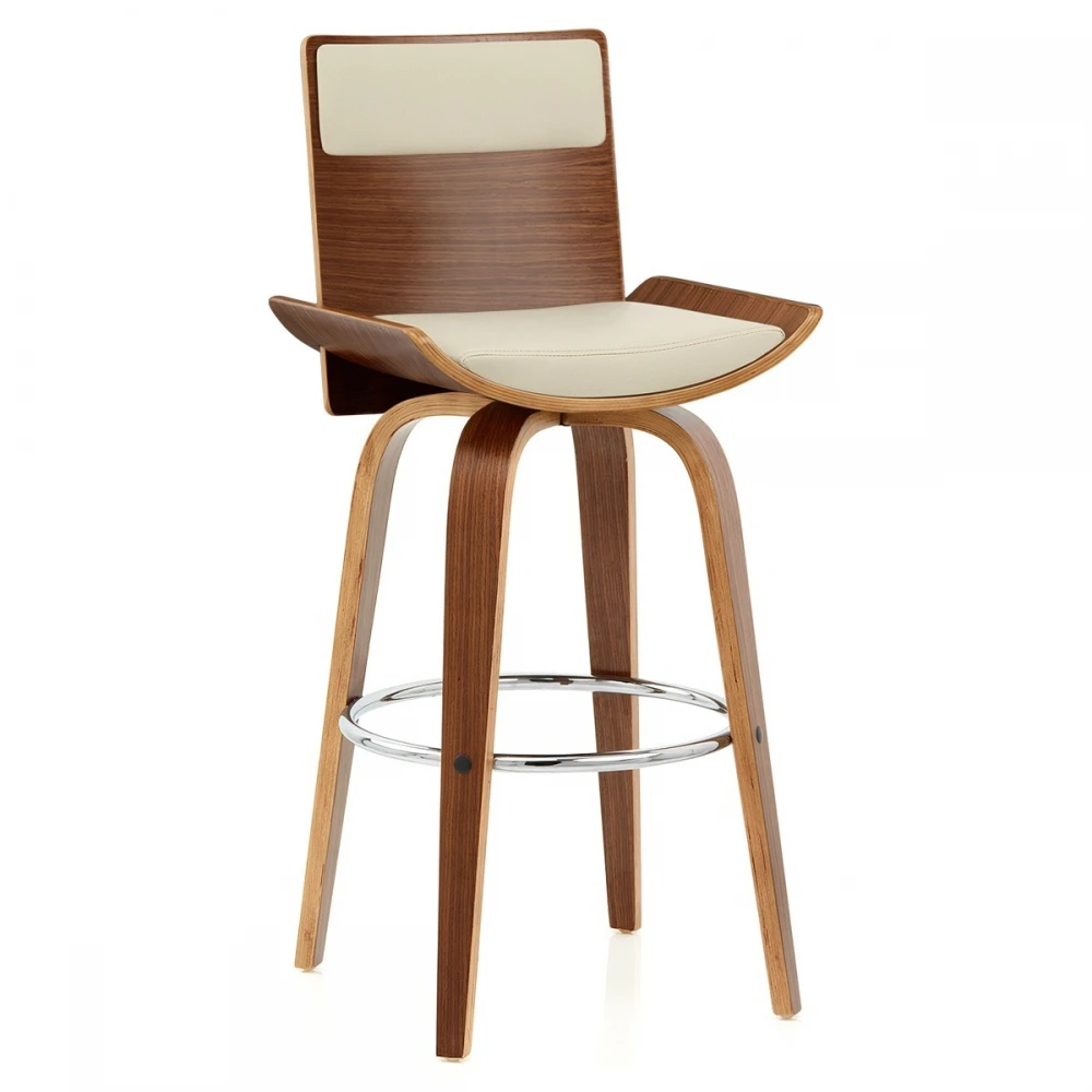 Atlantic Kunstleder Holzbarhocker - Harper 3 Atlantic Kunstleder Holzbarhocker - Harper