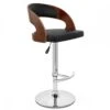 Atlantic Kunstleder Holzbarhocker Chrom Walnuss - Eve 2 Atlantic Kunstleder Holzbarhocker Chrom Walnuss - Eve -Barhocker Welt kunstleder barhocker chrom walnuss eve