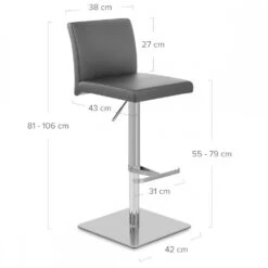 Atlantic Kunstleder Barhocker Gebürstet - Lexi 14 Atlantic Kunstleder Barhocker Gebürstet - Lexi -Barhocker Welt kunstleder barhocker geburstet lexi 5