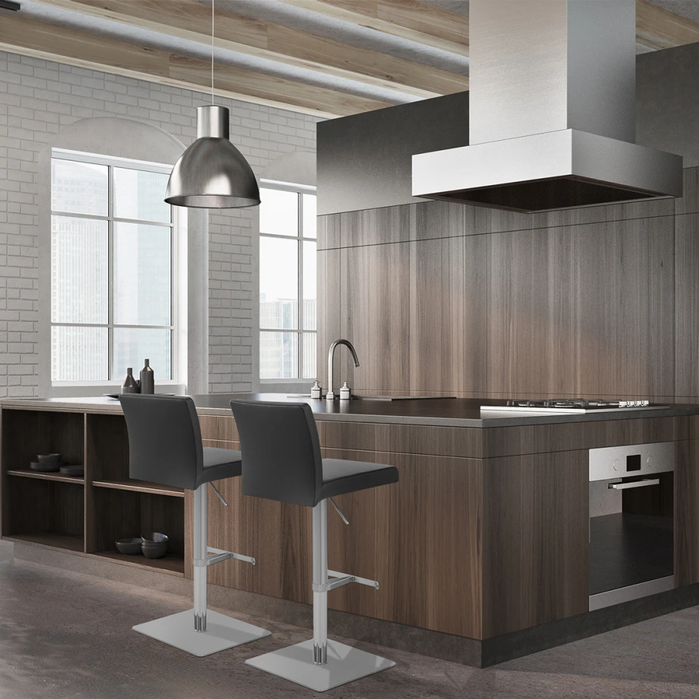 Atlantic Kunstleder Barhocker Gebürstet - Lexi 9 Atlantic Kunstleder Barhocker Gebürstet - Lexi – Bild 7