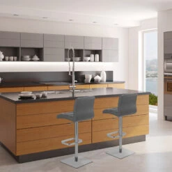 Atlantic Echtleder Barhocker Chrom - Lush -Barhocker Welt lush echtleder chrom 6