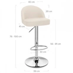 Atlantic Kunstleder Barhocker Chrom - Mimi -Barhocker Welt mimi chrom 5