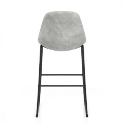 Wildlederimitat Barhocker - Platina -Barhocker Welt platina wildlederimitat 3