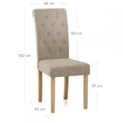 Stoff Esszimmerstuhl Eiche - Portland -Barhocker Welt portland stoff 5