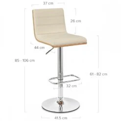 Atlantic Kunstleder Holzbarhocker Chrom - Riviera -Barhocker Welt riviera 1 5