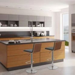 Atlantic Kunstleder Holzbarhocker Chrom - Riviera -Barhocker Welt riviera 1 6