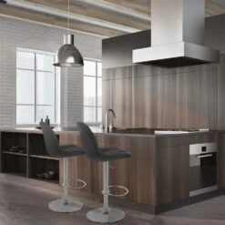 Atlantic Kunstleder Barhocker Gebürstet - Rochelle -Barhocker Welt rochelle chrom geburstet 6