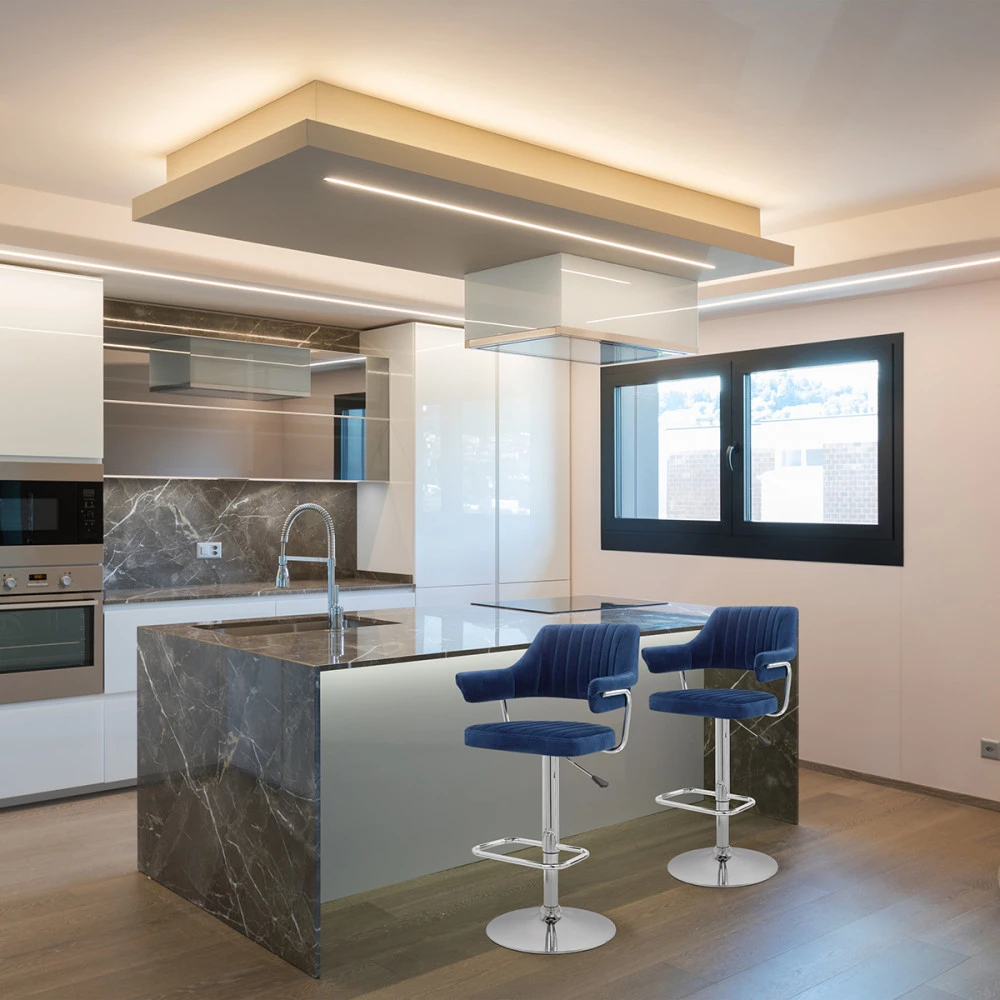 Samt Barhocker Chrom - Skyline 9 Samt Barhocker Chrom - Skyline – Bild 7