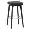 Schwarzer Holzbarhocker - Malmo -Barhocker Welt schwarzer holzbarhocker malmo