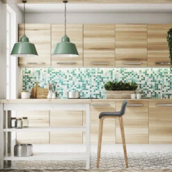 Atlantic Kunstleder Holzbarhocker - Wave -Barhocker Welt wave kunstleder 6